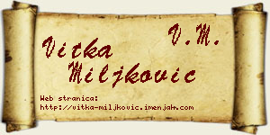 Vitka Miljković vizit kartica